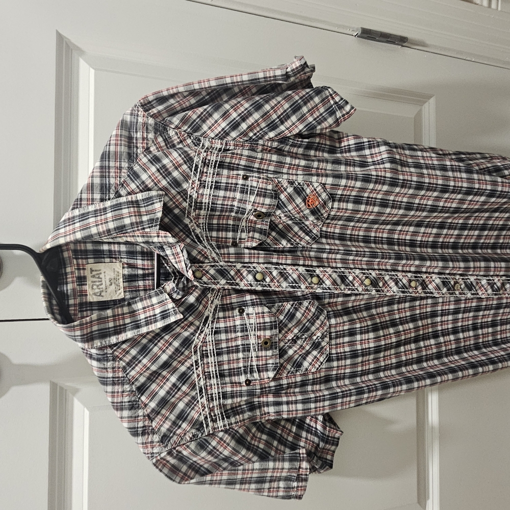 Ariat Men's Retro Dit Black Plaid Western Shirt